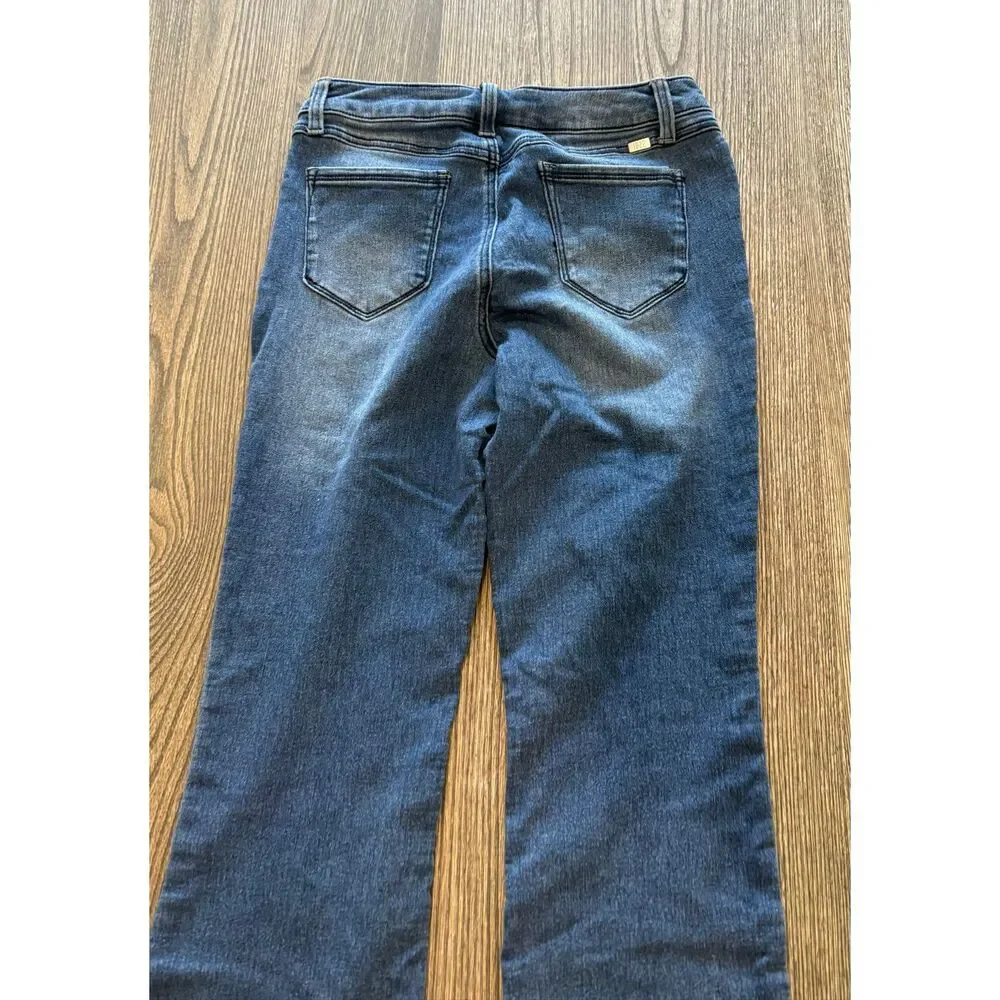 1822 Denim Womens Flare Jeans High Rise Cotton Blend Medium Wash Blue Size 6
